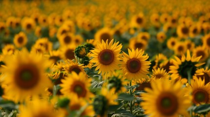 Fototapeta premium Campo de girasoles