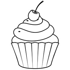 illustration of a cupcake
