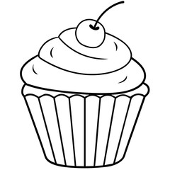 Cupcake with cherry