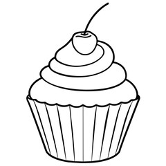 Cupcake with cherry