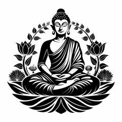 Silhouette of buddha