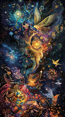 Interstellar Cosmic Ballet Celestial Tapestry