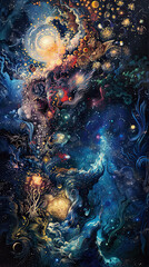 Interstellar Cosmic Ballet Celestial Tapestry