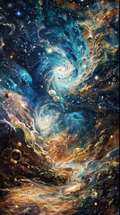 Interstellar Cosmic Ballet Celestial Tapestry