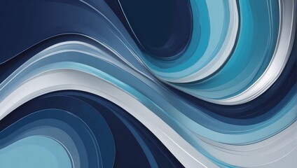 Oceanic depths, Dive into aquamarine, navy blue, and silver shades for an abstract grainy wave poster. - obrazy, fototapety, plakaty