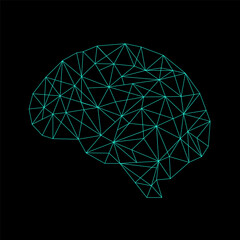 Brain. Artificial intelligence. Brainstorm, Creativity and Thinking Idea Concept. Artificial intelligence. Vector Illustration. 