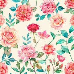Botanical Watercolor Illustration Background