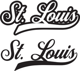 St Louis Word - obrazy, fototapety, plakaty