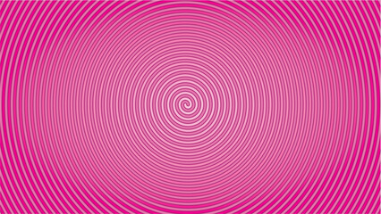 Spiral, vortex abstract background in pink. Dimension 16:9. Vector illustration.