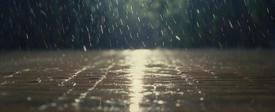 Rainy Rhythms: Abstract Monsoon Sale Inspiration Captured in Rain-Inspired Moonson Sale Photo Stock Concept
