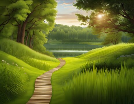 tropical forest in the morning