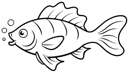 splashy fish vector illustration