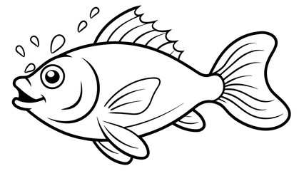 splashy fish vector illustration