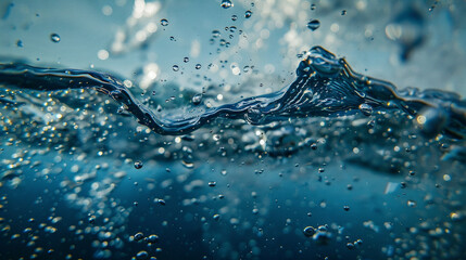 Water droplets scatter in the wake of a graceful dive