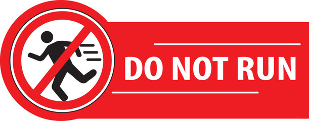 Do not run red color sign vector.eps