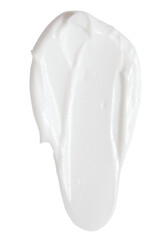 white smear of cream on empty background