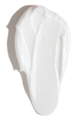 white smear of cream on empty background