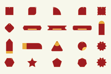 set of lable elements design