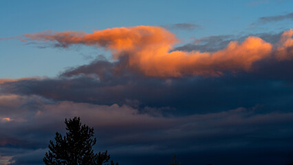 Unusual cloud formation at sunset