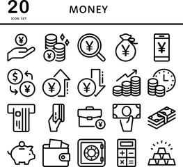 お金　日本円　アイコンセット