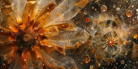 Luxurious wall art panels with marble engraved with feathers and small sparkling crystal designs for added glamour