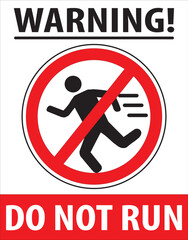 Do not run warning sign vector.eps
