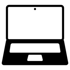 laptop icon, simple vector design