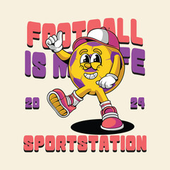 Football mascot illustration for football or soccer team