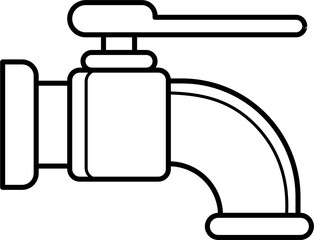 Water Tap Icon Outline
