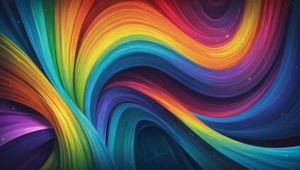 Radiant Rainbow Colors and Beautiful Light Patterns Define Abstract Background.