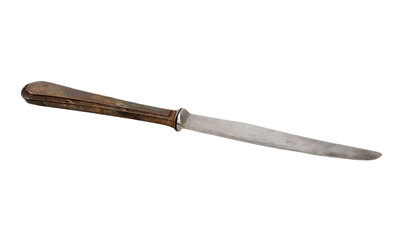 Vintage knife on white