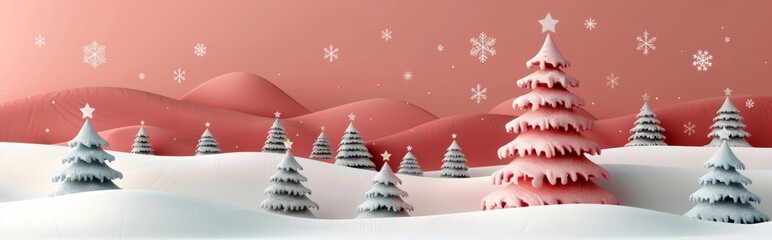 Christmas horizontal banner, template header for website. Merry Christmas and Happy New Year holiday banner