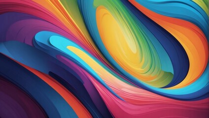 Rainbow Multicolor Effect, Horizontal Abstract Background Creating a Surrealistic Wallpaper.