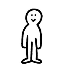 human, man, people, stand, cartoon ,png cartoon, doodle, handdraw, design, charactor, cute, kwaii, cartoon clipart, black and white