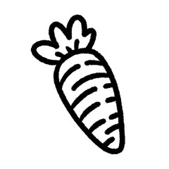 carot, cartoon ,png cartoon, doodle, handdraw, design, charactor, cute, kwaii, cartoon clipart, black and white