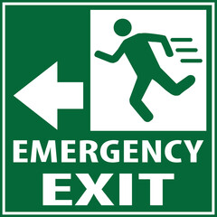 Emergency exit sign vector.eps