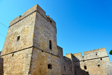 The Aragonese Castle is a 12th century fortification Castro Puglia Italy - obrazy, fototapety, plakaty