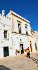 Fototapeta na wymiar the historic center of Castro Puglia Italy