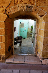the historic center of Castro Puglia Italy