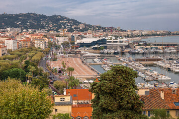 The elevated view on Cannes - France