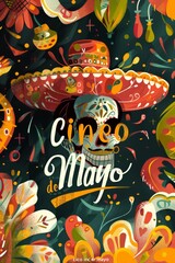 illustration with text to commemorate a mexican cinco de mayo