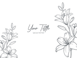 Background Vector Floral Line Art