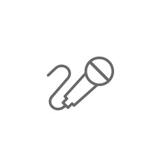 microphone line vector icon