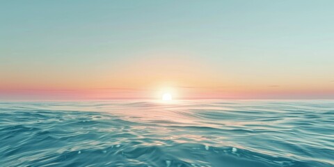 Obraz premium Soft Peach and Sky Blue Gradient Blend Abstract Artwork in Pastel Tones