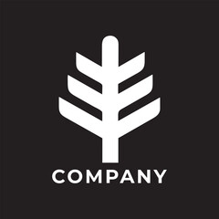 Vector leaf and tree logo design template 