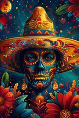 Obraz premium background illustration to commemorate a mexican cinco de mayo