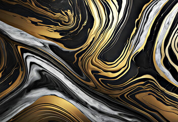 Marble texture. Gray marble texture with black and gold patterns. Dark gray marble texture with gold and black streaks.