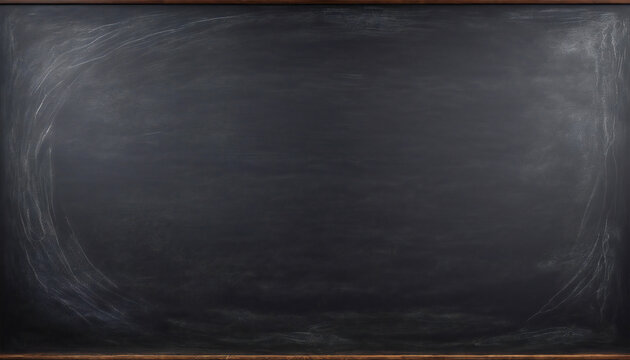 black chalk board for design background, empty template 