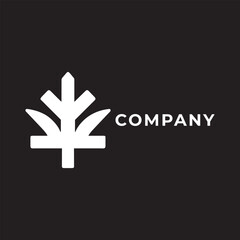 Obraz premium Vector leaf and tree logo design template 