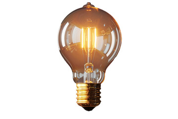 A light bulb casting a warm, cozy glow, isolated on transparent background, png file